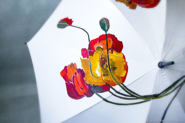 Разноцветные зонтики живопись