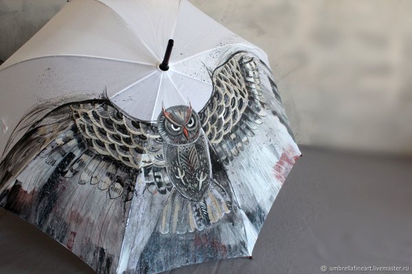 Красный зонт в живописи