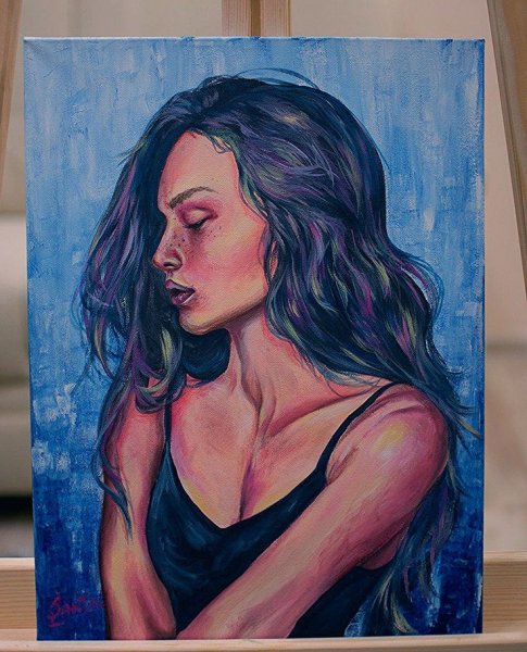 Портрет акрилом на холсте