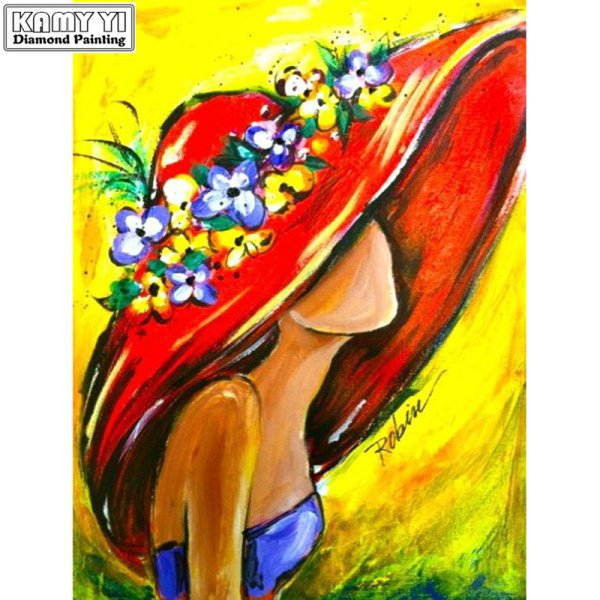 Девушка акрилом