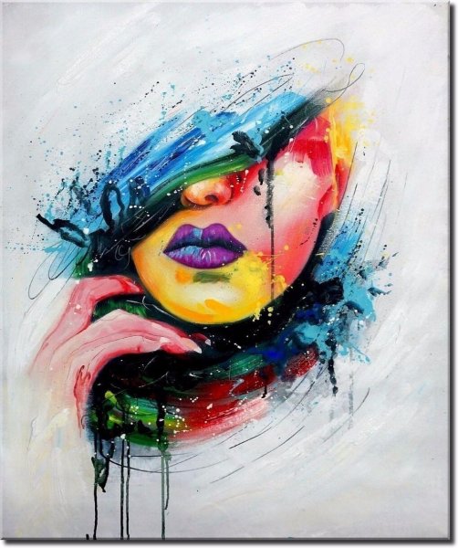 Картина акрилом женщина