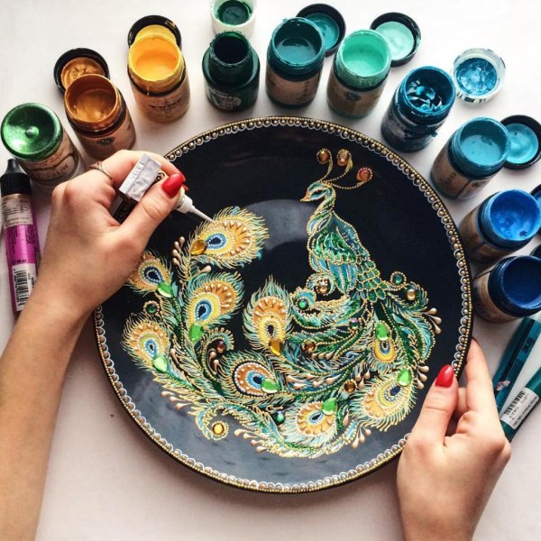 Роспись контурными красками