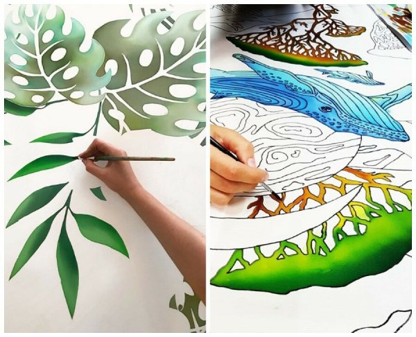 Рисунок контуром по ткани