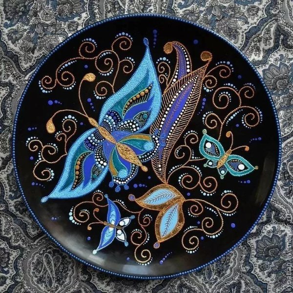 Роспись контурными красками