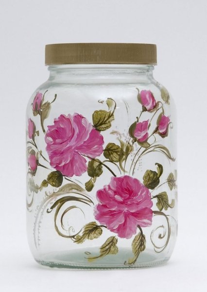 Декупаж стеклянной банки