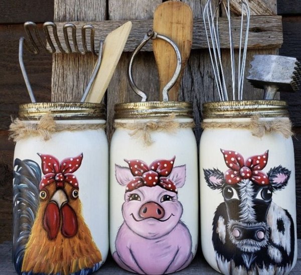 Разрисованные баночки