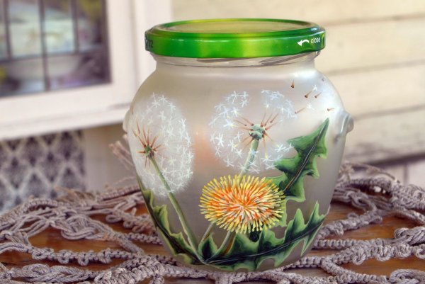 Декор стеклянных банок