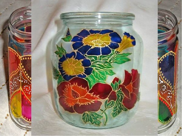 Витражная роспись баночек