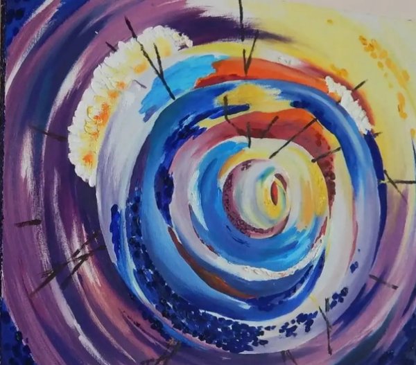 Абстракция акриловыми красками