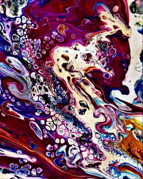 Абстракция акриловыми красками