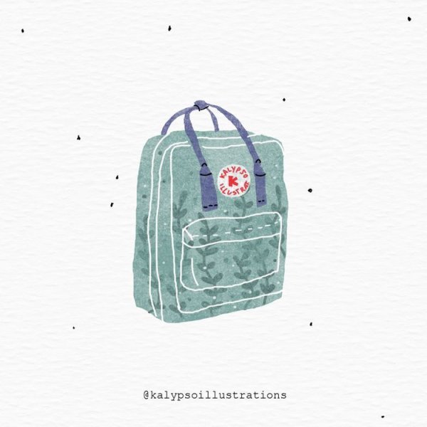 Скетч рюкзака канкен