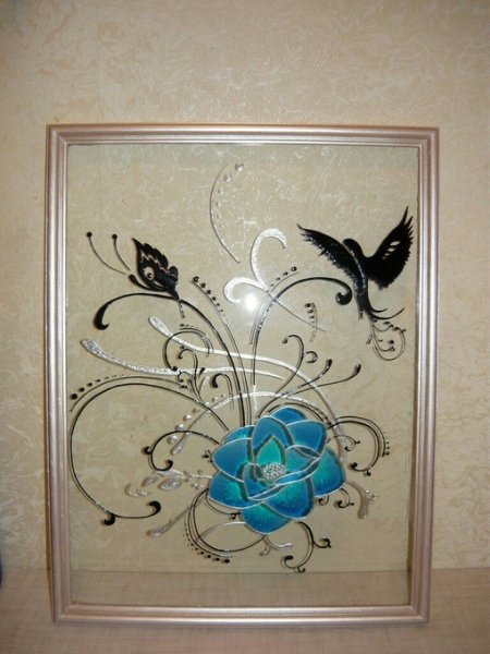 Панно на стекле