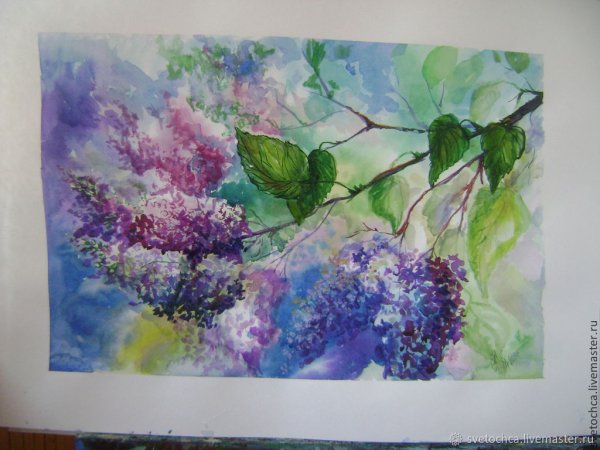 Сирень в правополушарном рисовании