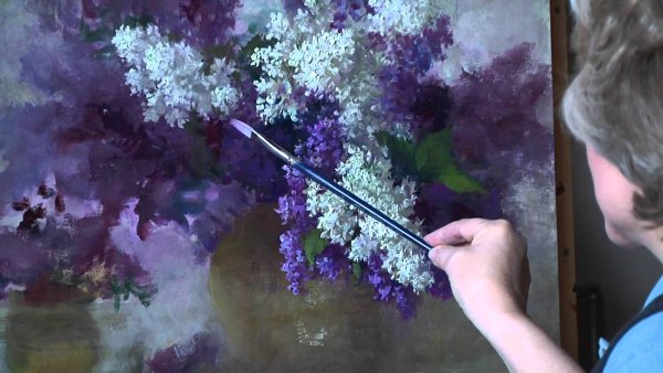 Сирень маслом Этюд Буйко