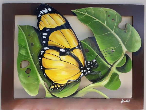 Нарисовать бабочку акриловыми красками