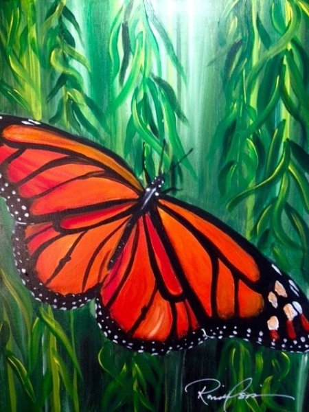 Рисуем бабочку пастелью