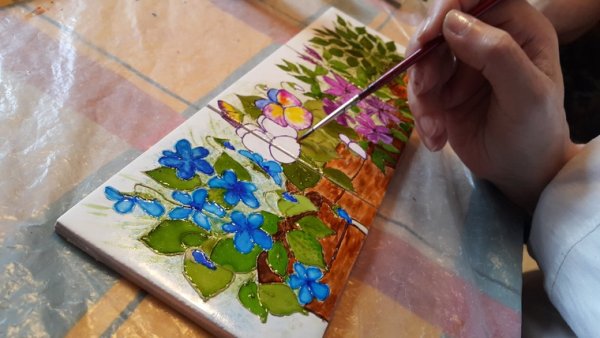 Краски для росписи керамической плитки