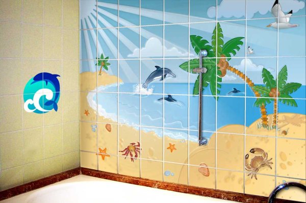 Виниловые наклейки на плитку