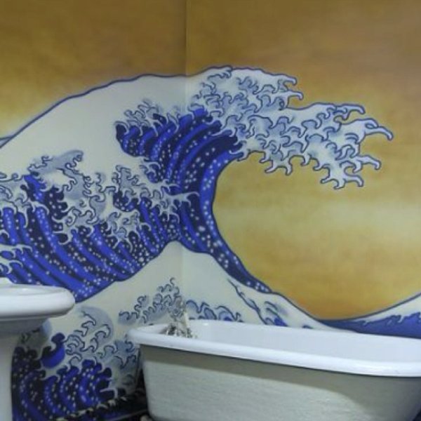 Разрисовать стену в ванной