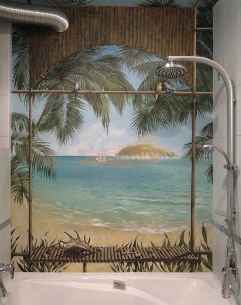 Роспись стен морская тематика