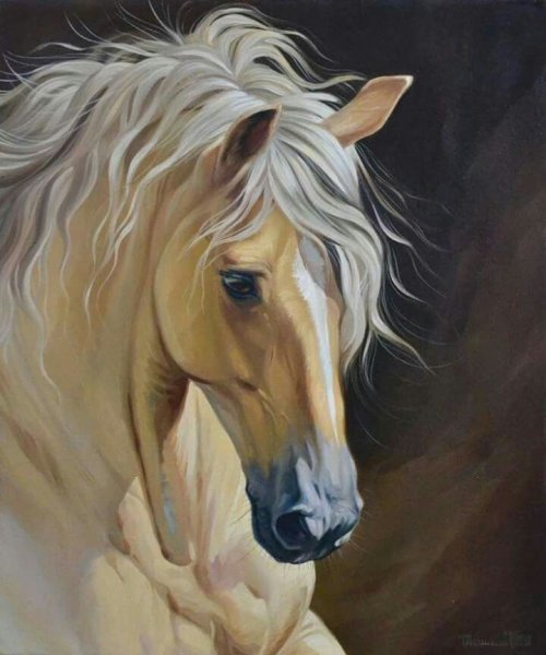 Лошадь акрилом