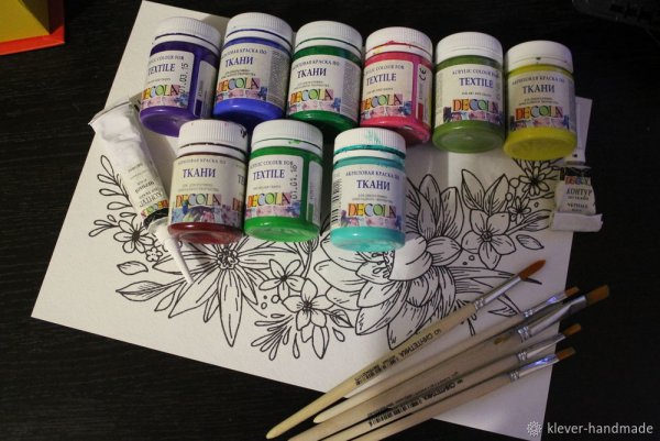 Роспись ткани акрилом