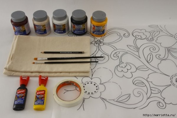 Рисование акрилом на ткани