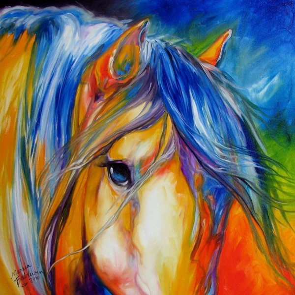 Синяя лошадь Марсии Болдуин