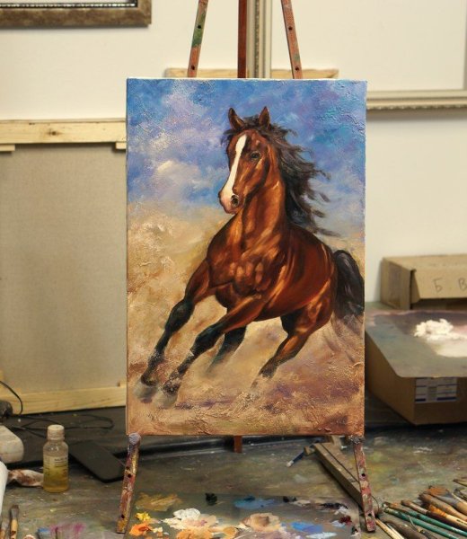 Олег Буйко лошадь маслом