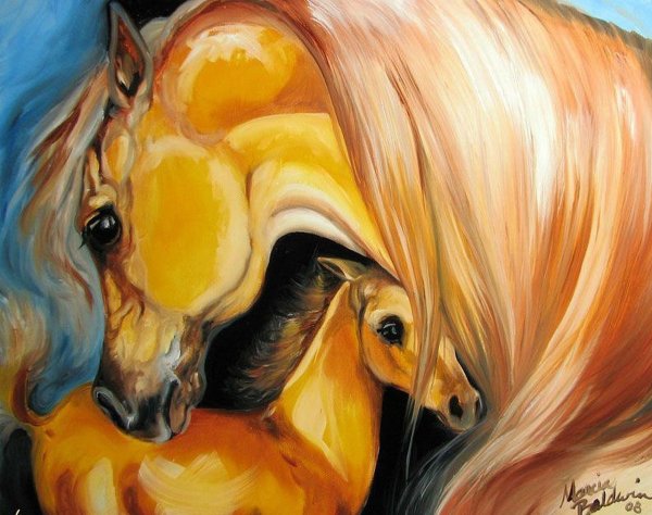 Желтая лошадь