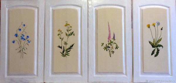 Роспись кухонных фасадов в стиле Прованс