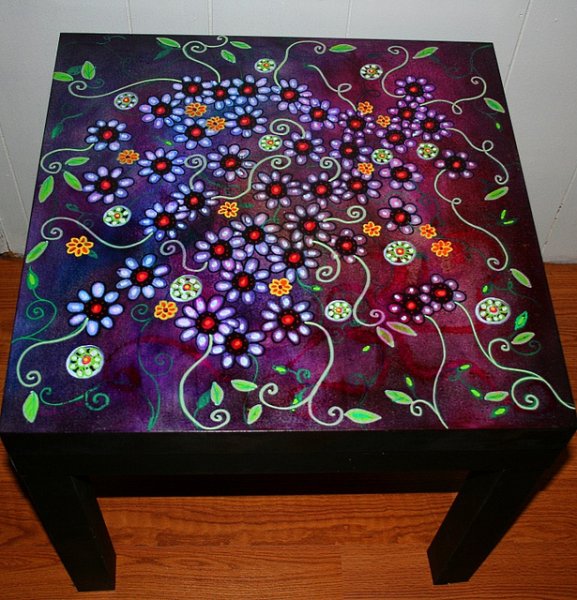 Разрисованная мебель акриловыми красками