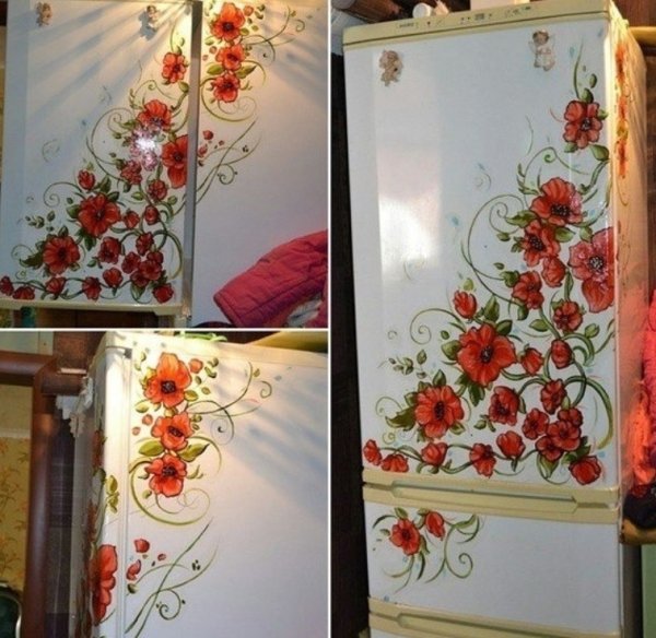 Расписанный холодильник