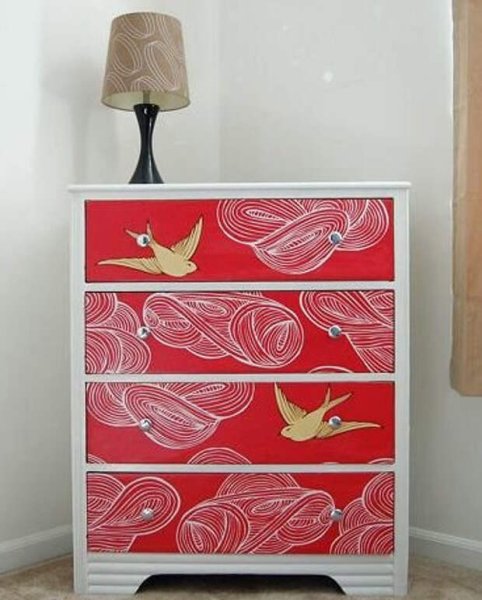 Декорирование мебели акриловыми красками