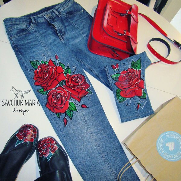 Роспись на джинсах
