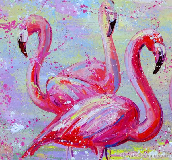 Фламинго акрилом