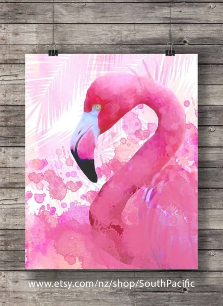 Нарисовать Фламинго акрилом