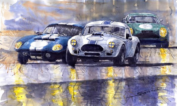 Живопись автомобили