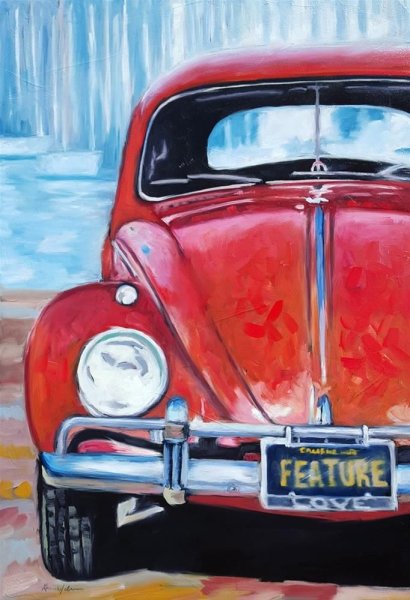 Картина маслом автомобиль
