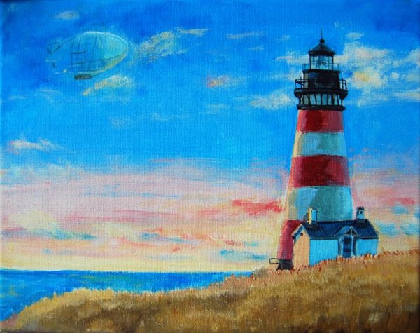 Живопись акрил Маяк