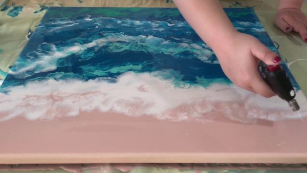 Акриловая заливка море