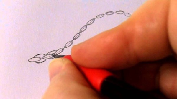 Рисовать цепочку на бумаге