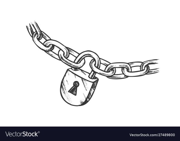 Цепь с замком рисунок карандашом