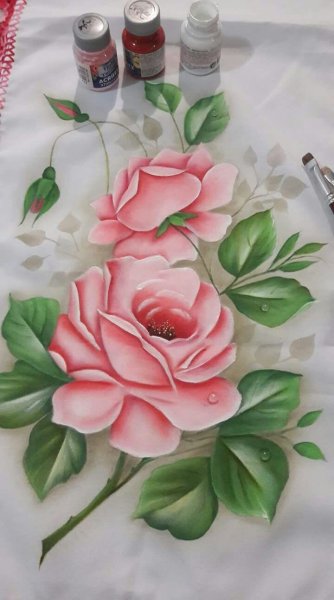 Розы роспись акрил