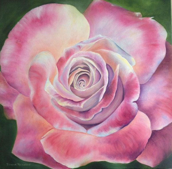 Розы акриловыми красками