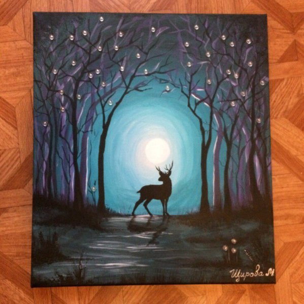 Олень с поталью