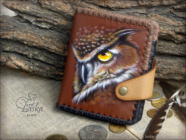 Кошелек с ручной росписью