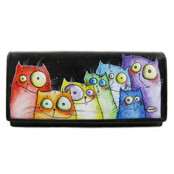 Кошелёк с принтом кошек