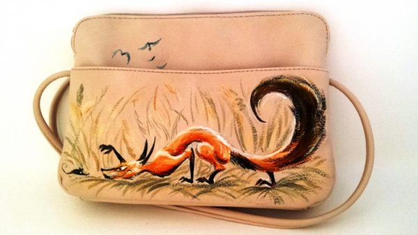 Роспись по коже акриловыми красками