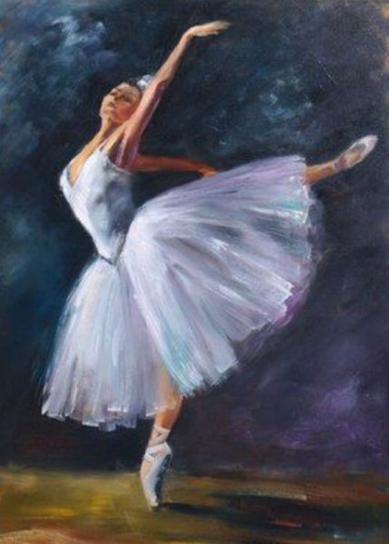 Балерина маслом